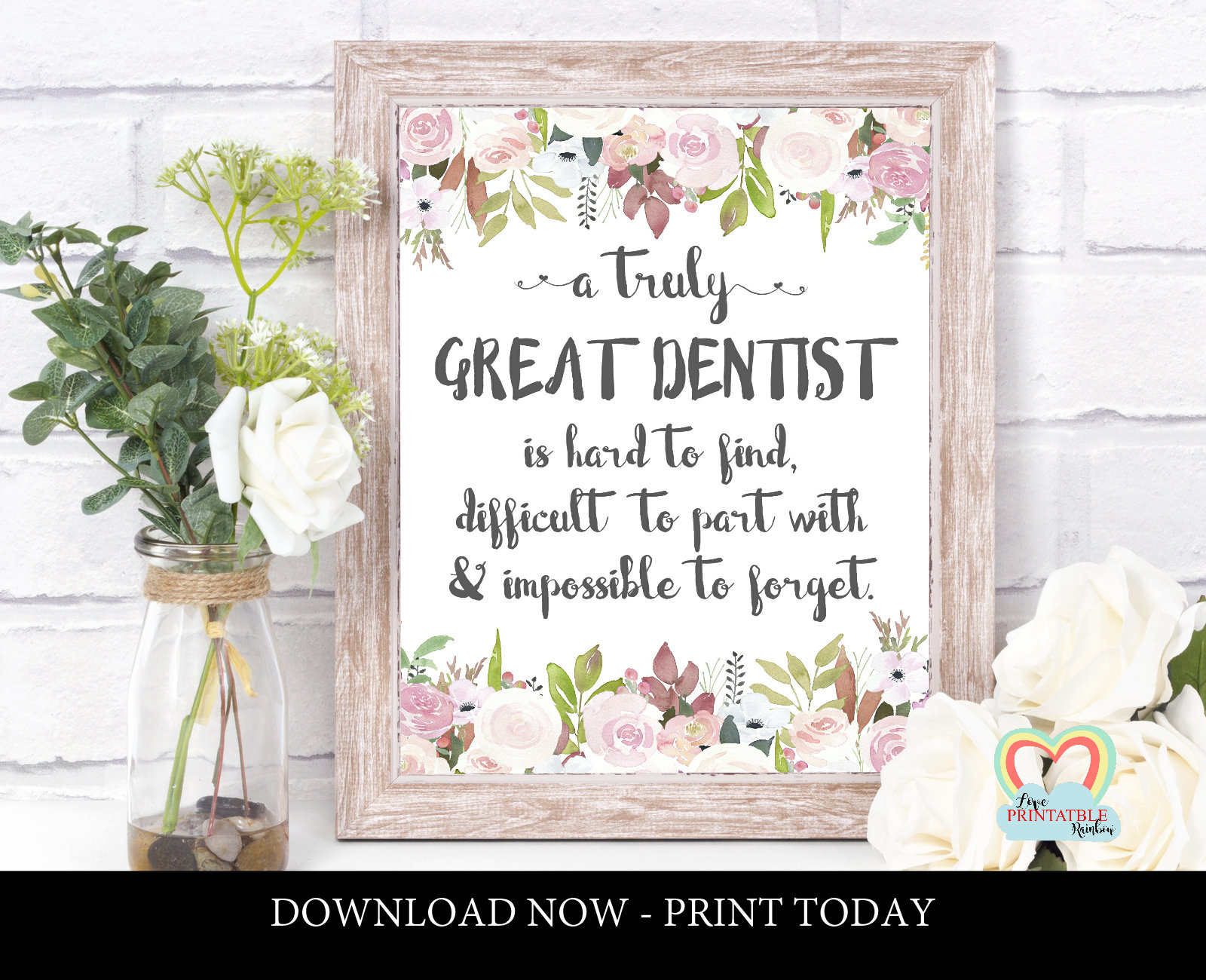 Dentist gift printable dentist retirement card dentist quote Etsy