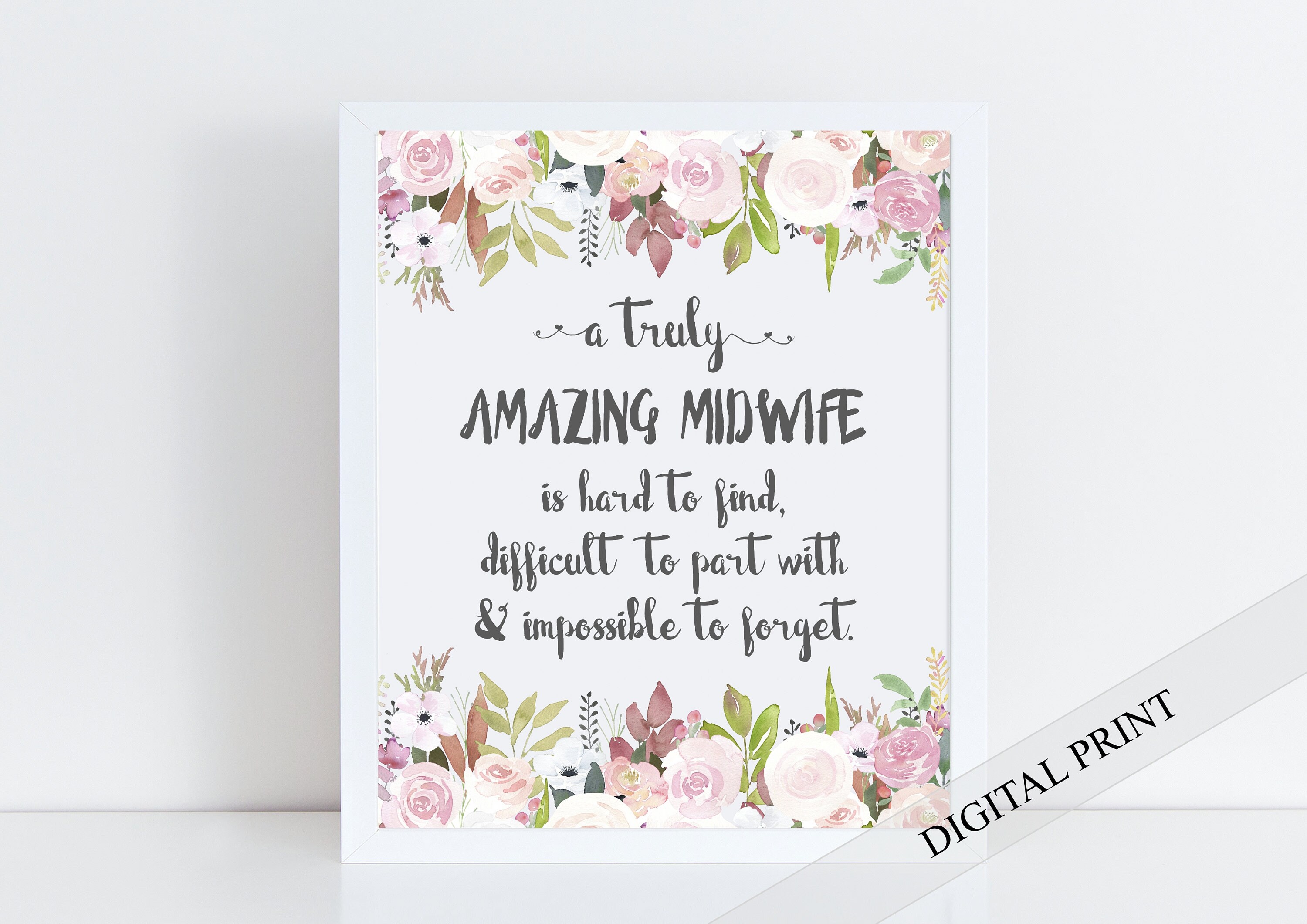 midwife gift printable midwife retirement gift midwife
