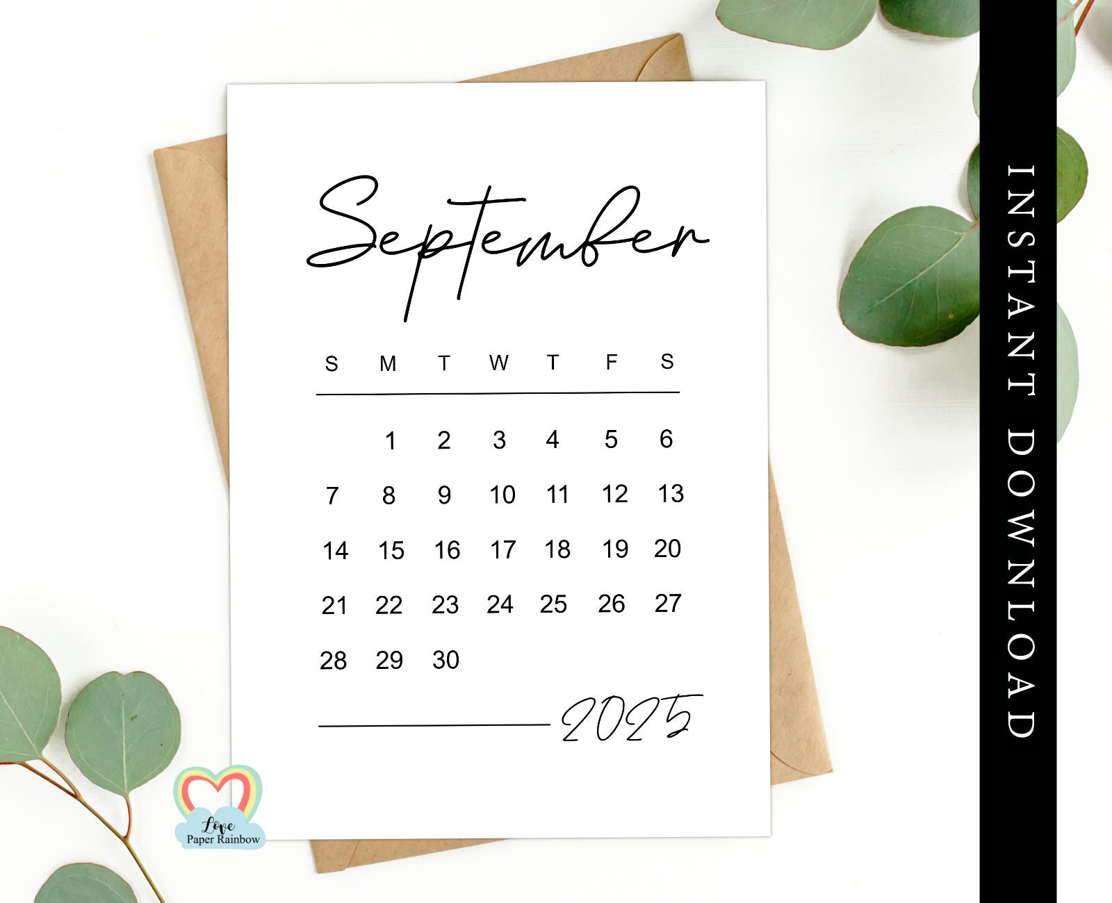 Cute Calendar September 2025