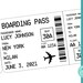 Printable Vacation Surprise Airline Ticket Boarding Pass 50th Birthday ...