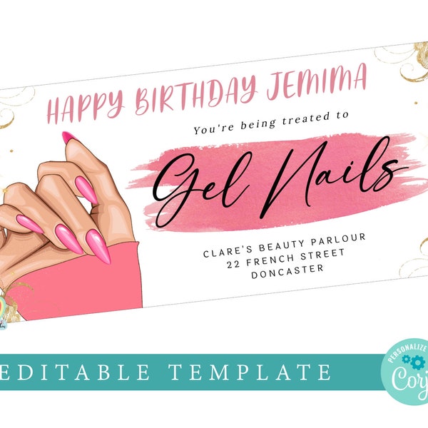 Nail Salon Birthday Etsy