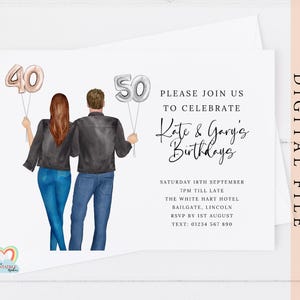 joint birthday party digital printable twins invite invitation download diy joint birthday party flyer twins birthday invite