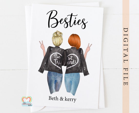 Personalised Best Friend Card: Best Friend Card Printable - Etsy