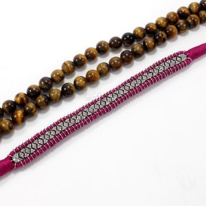 Pave Diamond Thread Bracelet: Sterling Silver Macramé Friendship Jewelry