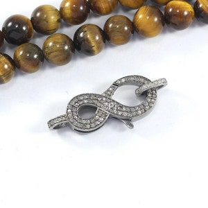 Pave Diamond Lobster Clasp: Sterling Silver Jewelry Finding