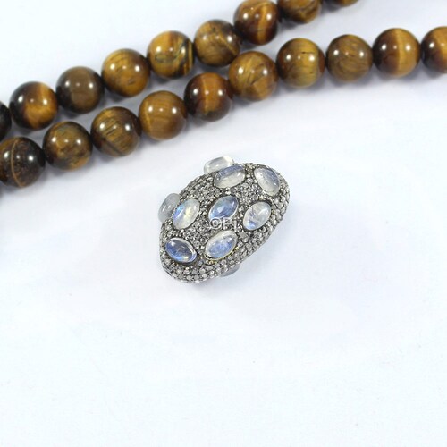 Rainbow Moonstone Pave Diamond Beads, Pave shops Diamond Spacer Beads Finding, Diamond Moonstone Beads, Diamond Jewelry Making Spacers Beads