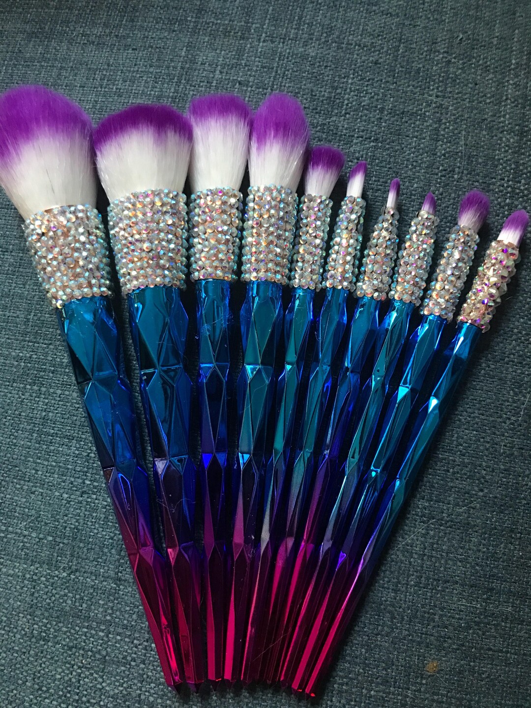 Blinged Out Makeup Brushes Etsy