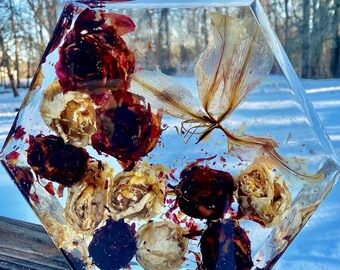 Preservación personalizada del ramo de boda - Preservación de flores de boda - Preservación de flores - Recuerdos de boda - Boda - Flores en resina -