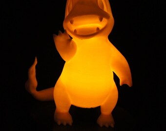 Pokemon Charmander Lamp Cute Night Light, adorable led pokemon go birthday gift