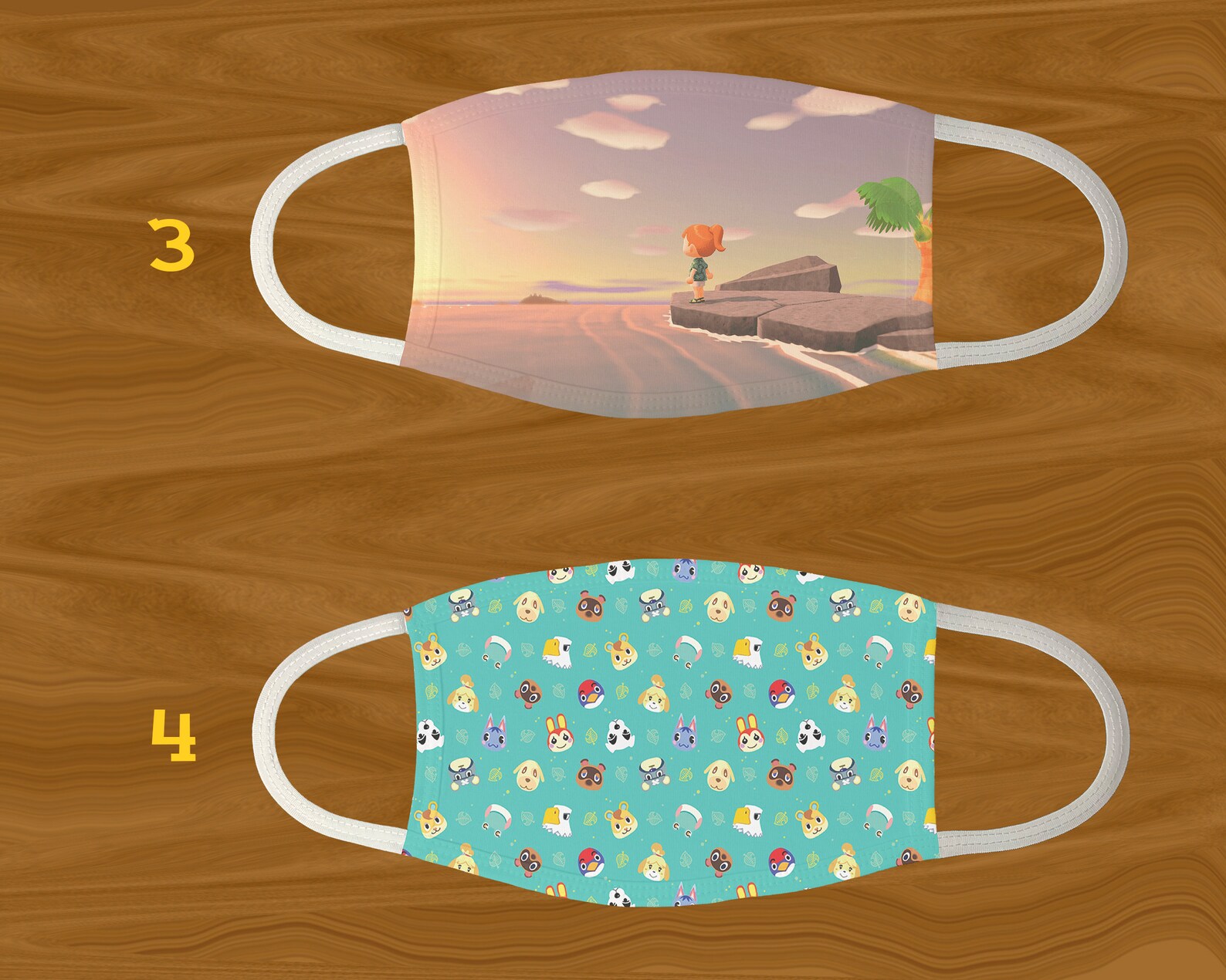 ACNH Animal Crossing Face Mask 2layer 17 designs available Etsy