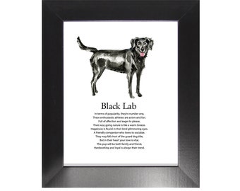 Black Labrador Print, Lab Print, Dog Lover Gift, Pet Print, Black Lab Poem Print, Labrador Home Decor, Labrador Retriever Art Print