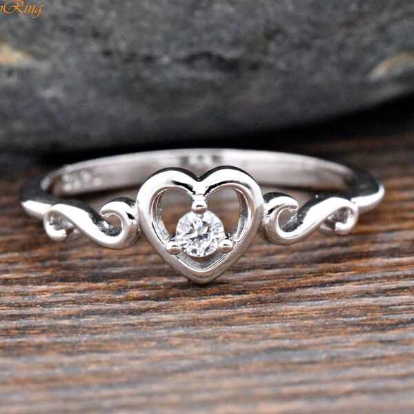 Open Heart Ring - Etsy