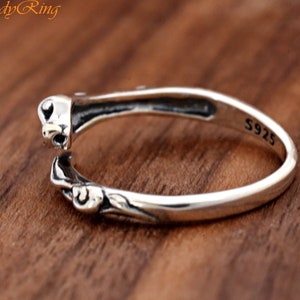 Adjustable Skull Fist Ring - Gothic Punk Oxidized Copper Statement Ring For Men
