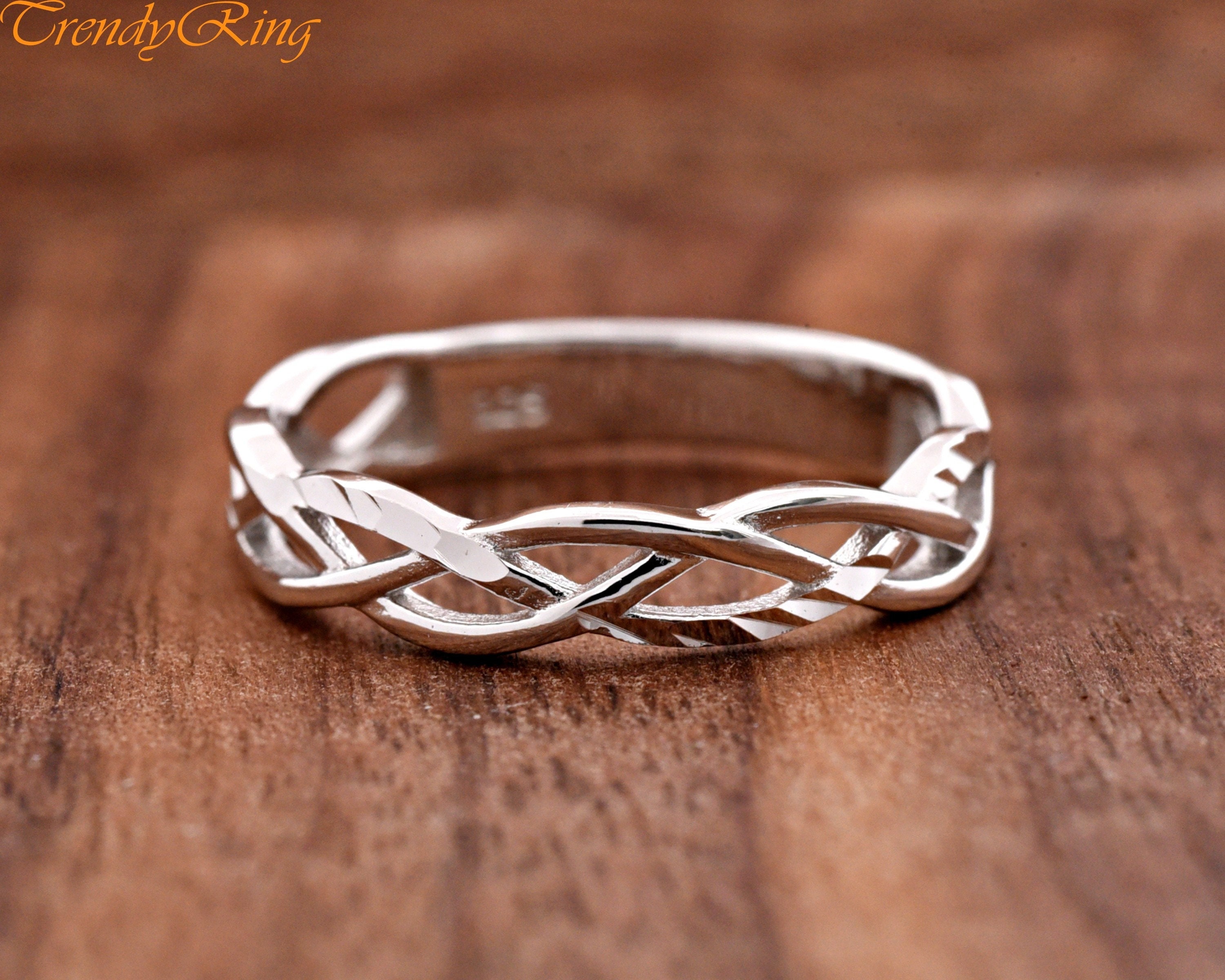 Braided Diamond Ring