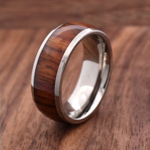 Black Walnut wooden rings – Peacefield Titanium
