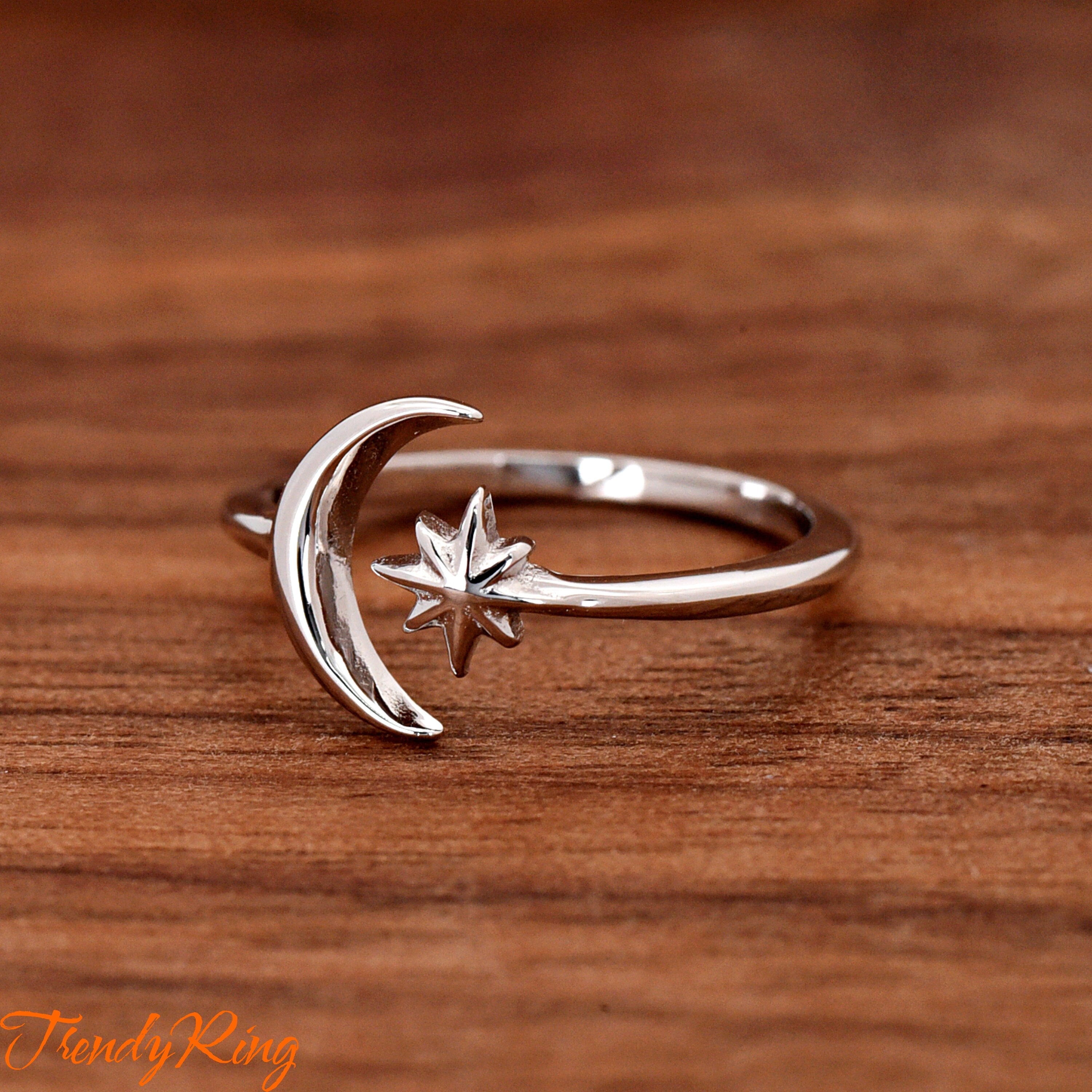 【韓国のみ】 TOWTOW.ARCHIVE Star Ring Silver Korean Trigram Ring - Sterling Silver - Polished – LOUPN
