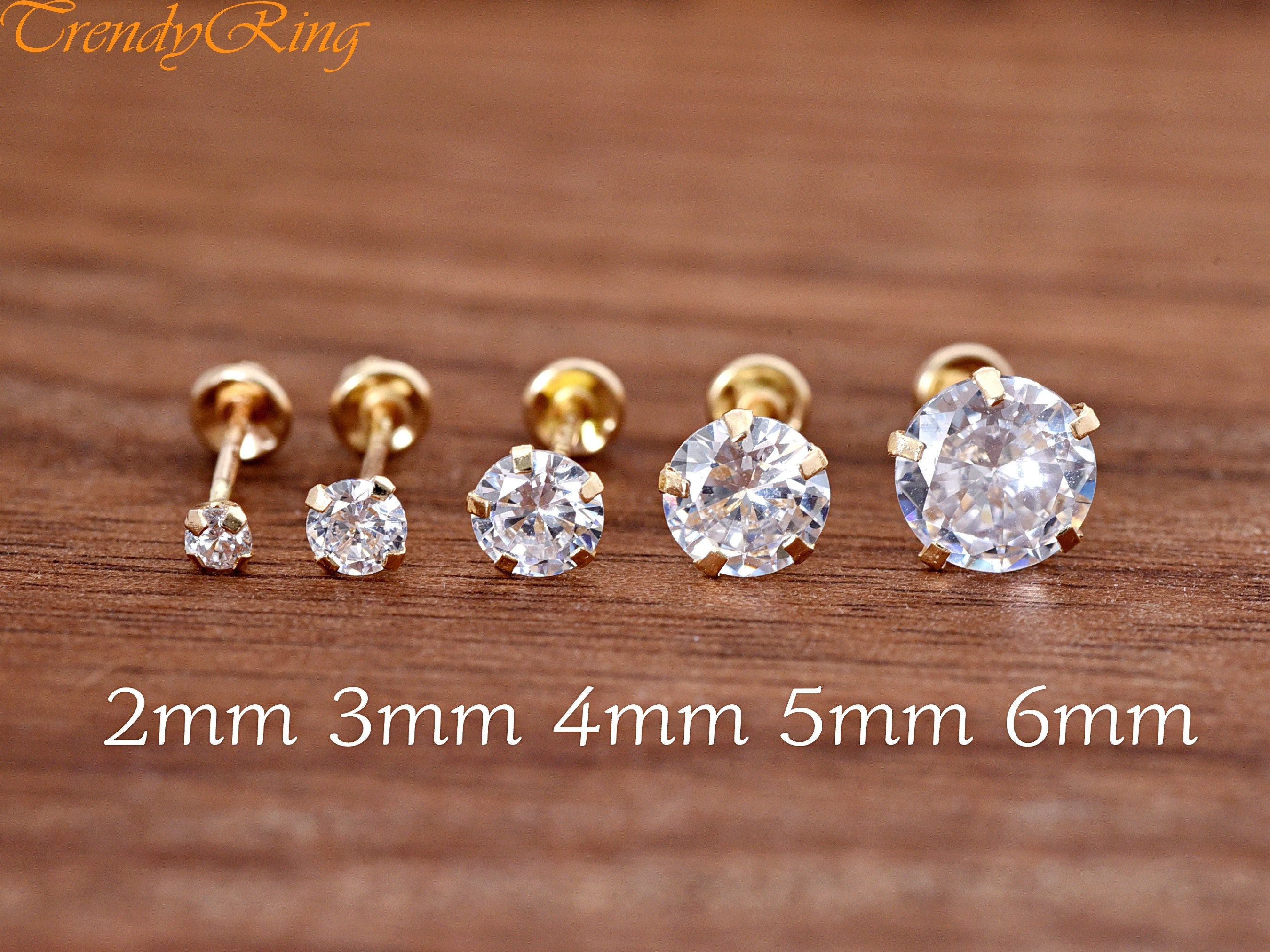 Jcm 14k cz earrings sale