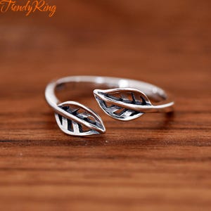 Toe Ring | Leaf Ends Silver Toe Ring | Solid 925 Sterling Silver Toe Adjustable Ring | Summer Body Jewelry