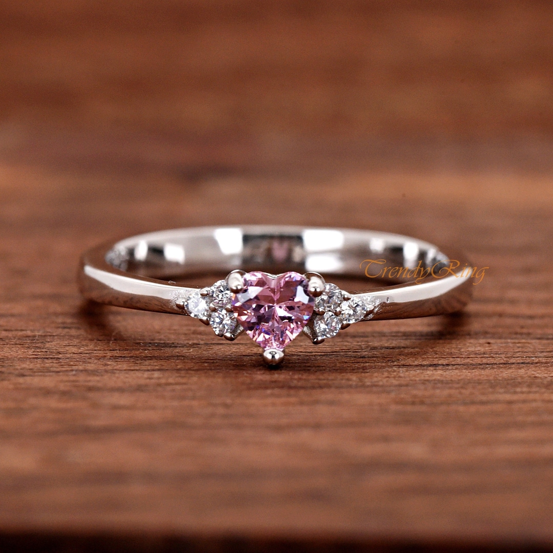 Starchenie Sterling Silver Cross Ring For Women - October Birthstone Pink, Size 9