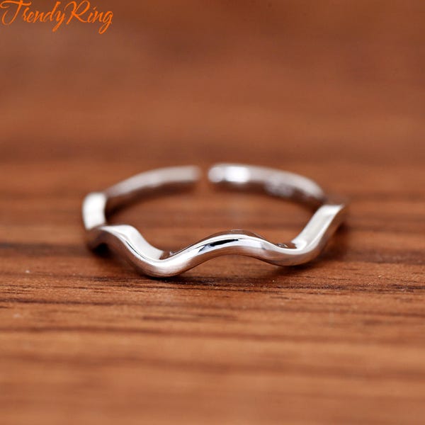 Toe Ring | Ocean Waves Silver Toe Ring | Solid 925 Sterling Silver Toe Adjustable Ring | Summer Body Jewelry