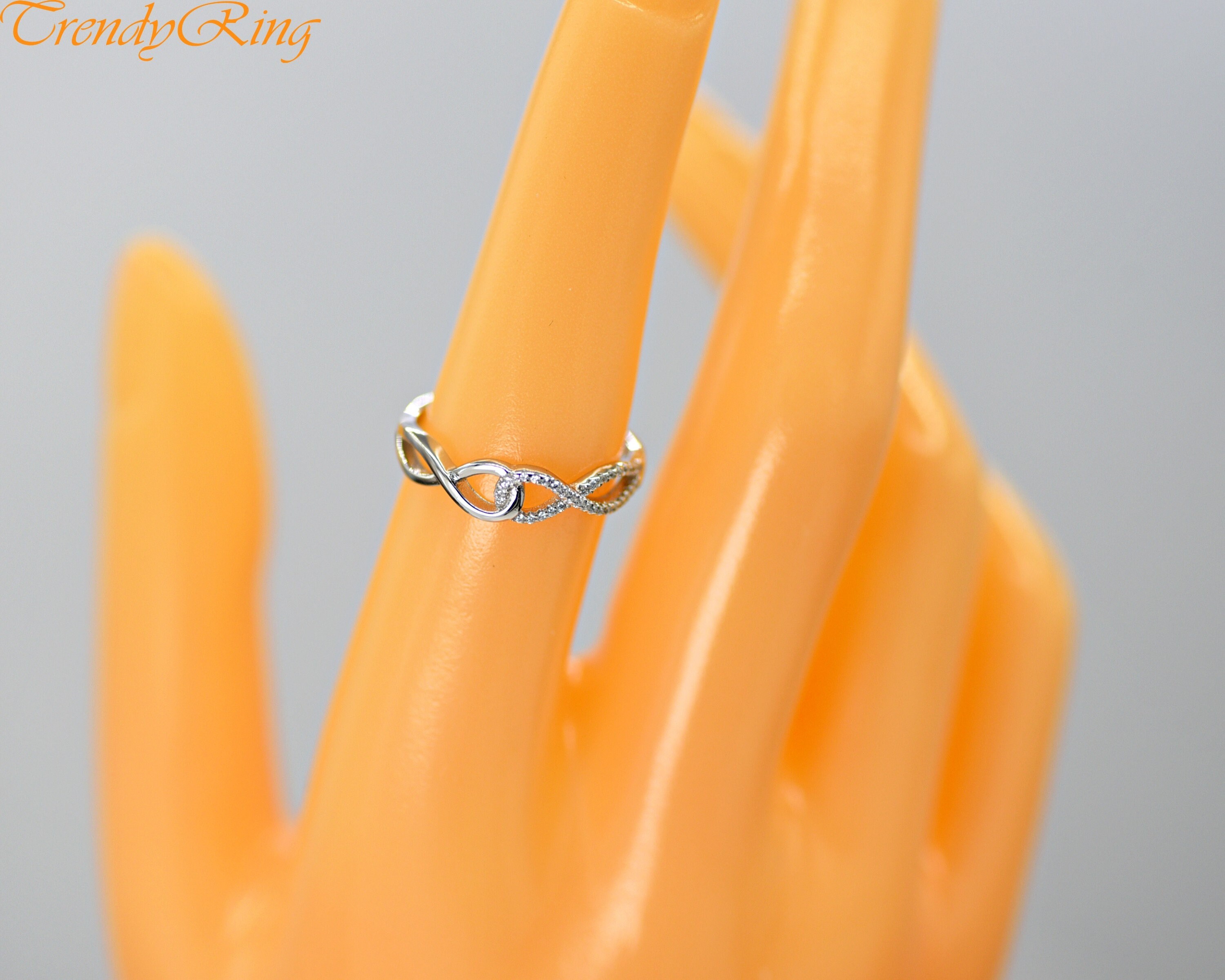 Twisted Infinity Promise Ring / Interlocking Linked Infinity Symbol ...