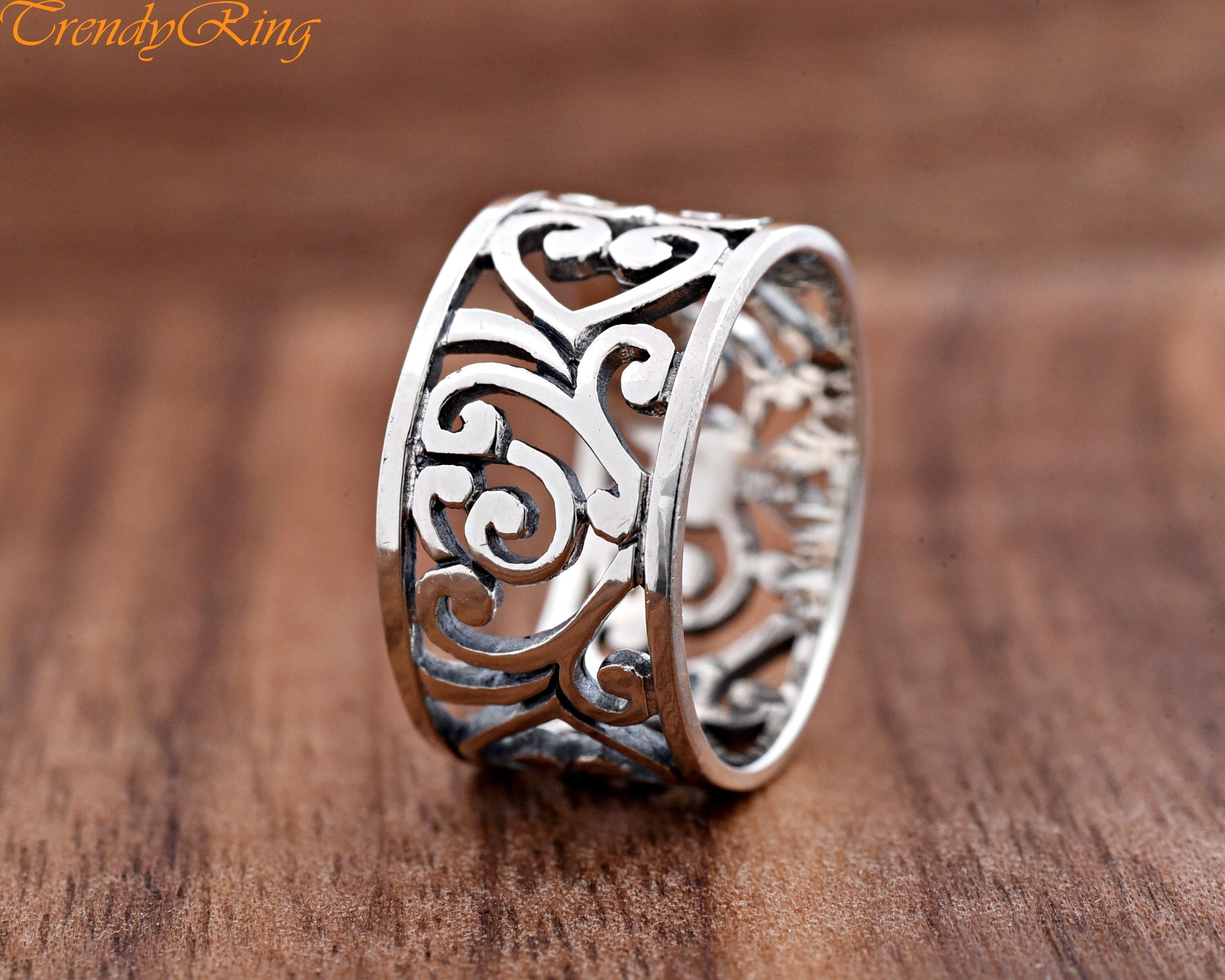 Cut Out Silver Ring - Etsy