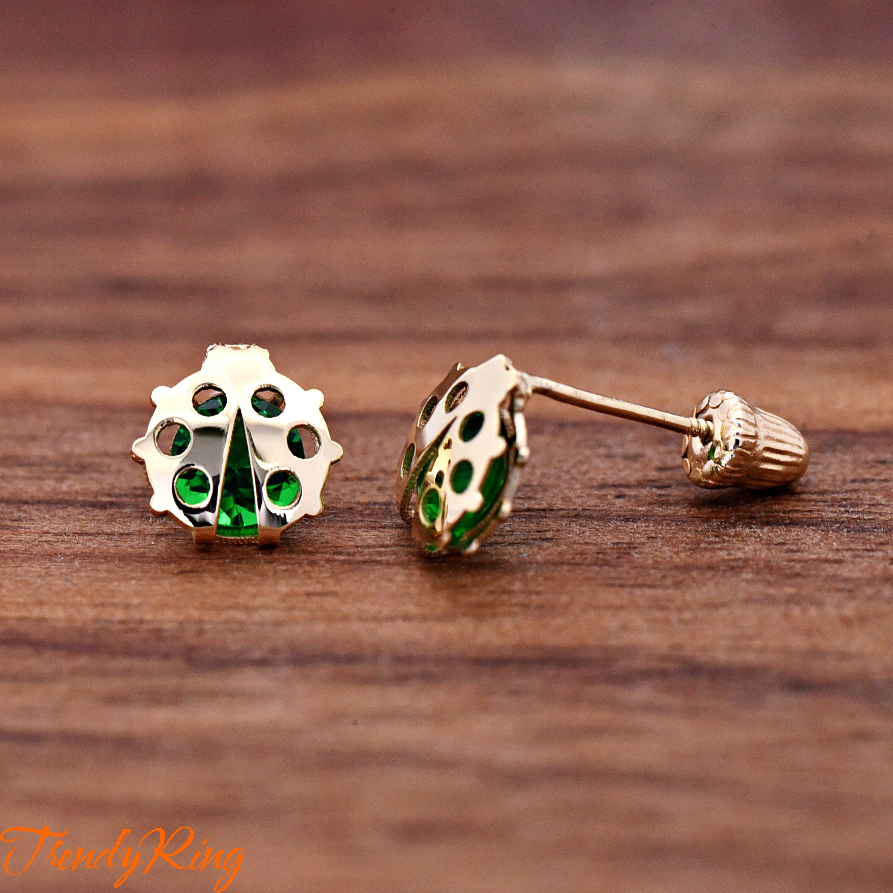 Emerald earrings for little girl new arrivals