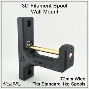 3D Printer Filament Spool Roll Wall Mount Hanger 72mm Spool Width