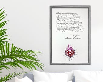 Fine Art Calligraphy – Personalized Handwritten Texts, Custom Mixed Media Design