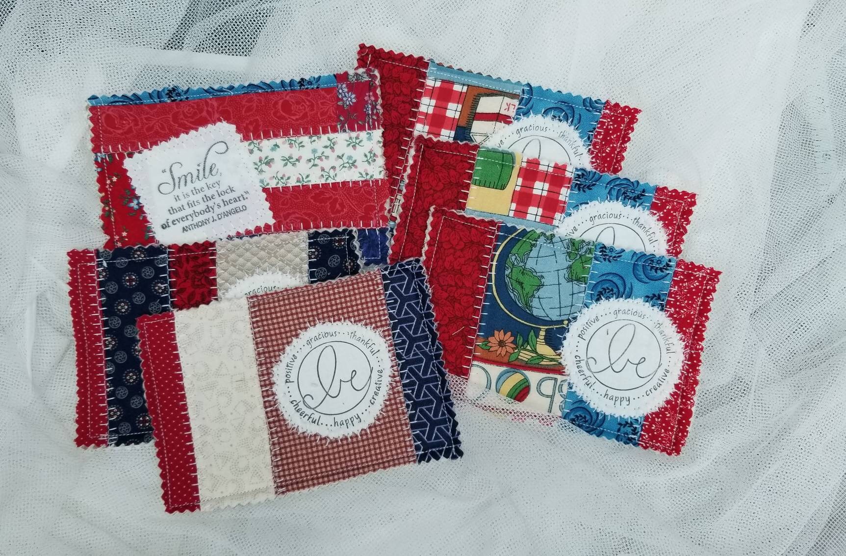 Quilted Fabric Postcards Ready to Mail to That Special Someone Etsy