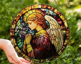 Angel Decoration Suncatcher Window Hanging | Religious Christmas Ornament | Inspirational Gift