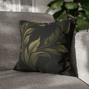 Modern Livingroom Pillow Cover, ThrowPillow Covers, Black and Gold Pillow Covering, Modern Pillow Covering, Black Livingroom, Black Decore