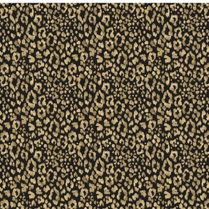Zwart en goud vinyl met luipaardpatroon