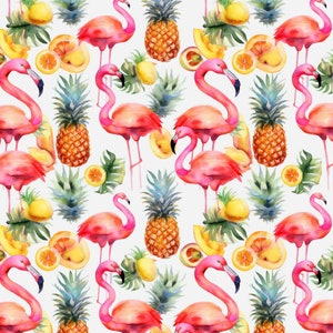 Flamingo Ananas gemusterte Vinyl