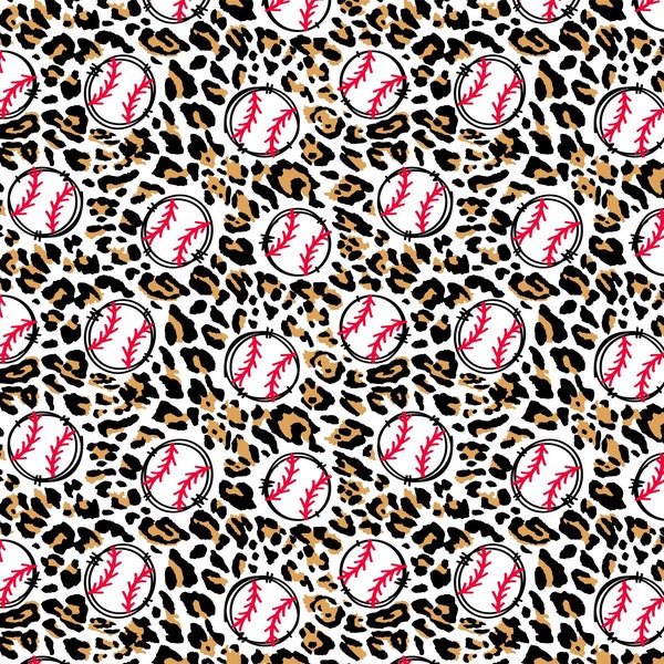 leopard baseball patterned vinyl