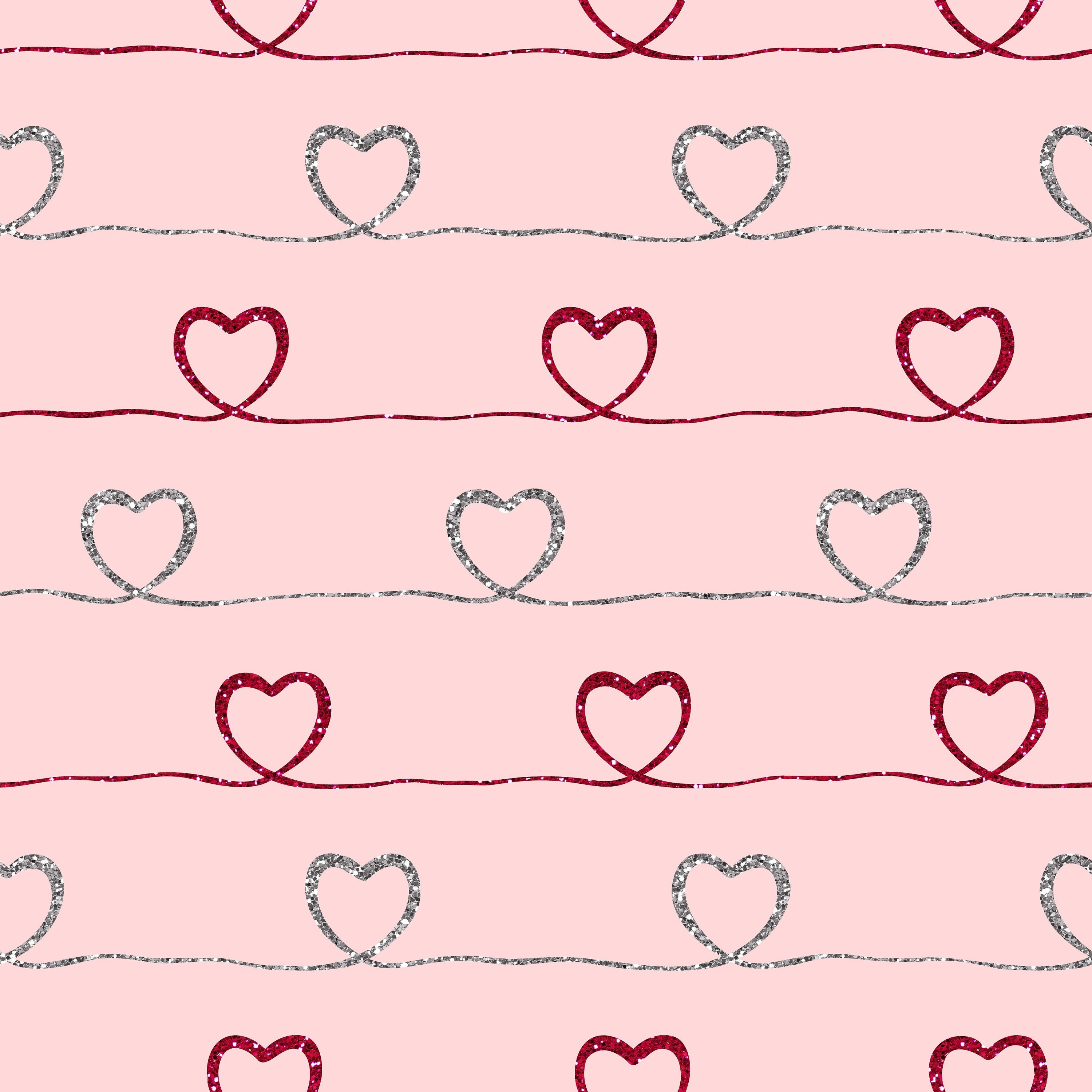 Pink Looped Hearts Patterned Vinyl - Etsy