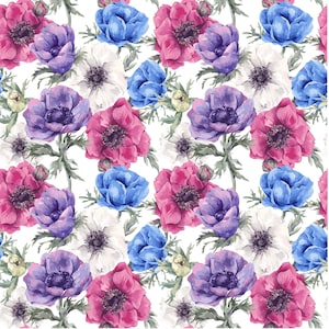 Purple and pink floral patterned vinyl