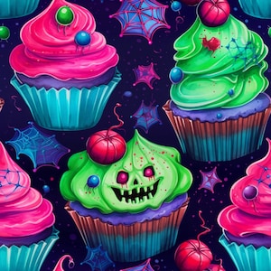 Creepy cupcakes patterned vinyl