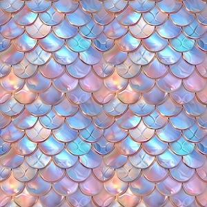 Iridescent scales Patterned vinyl sheet
