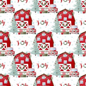 Vinilo estampado Joy Christmas barn2