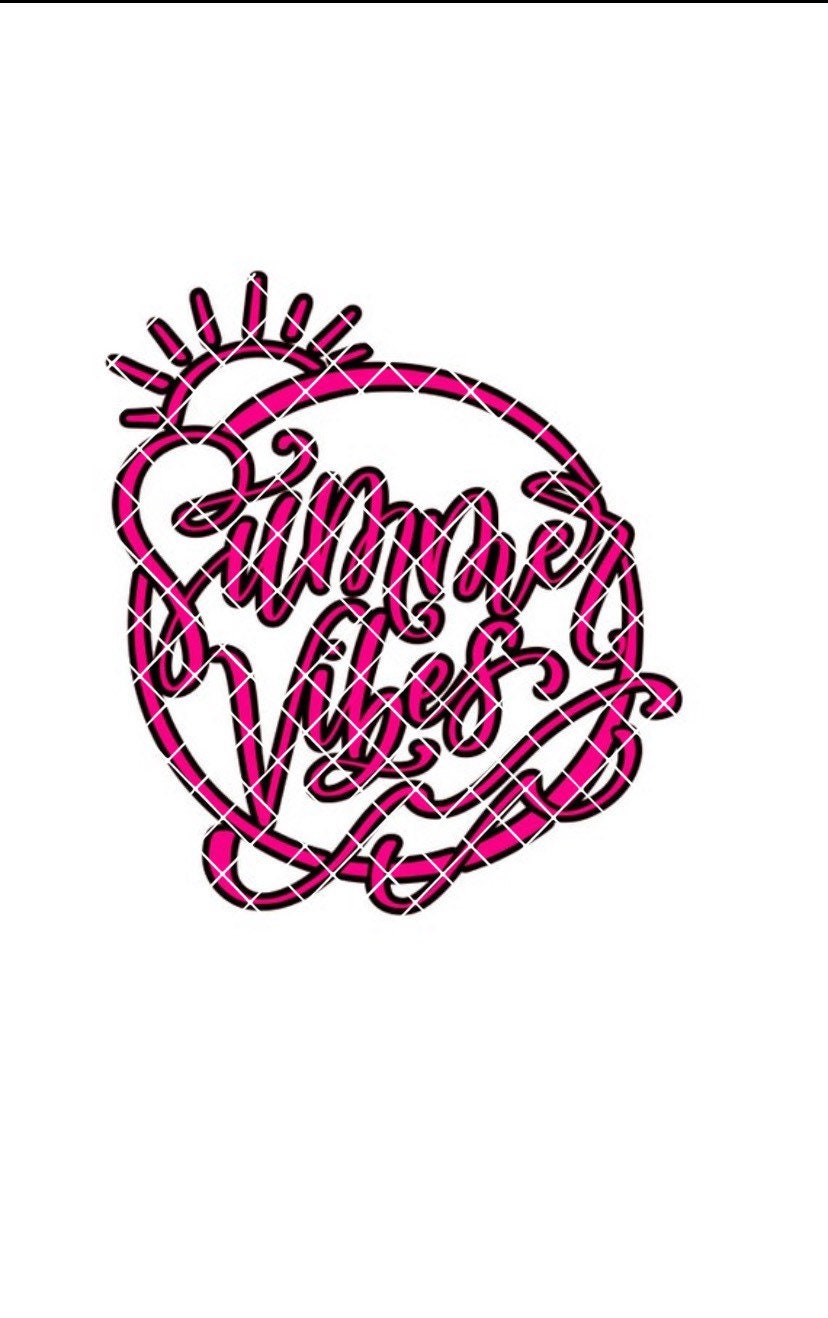Summer Vibes Handlettered Digital File - Etsy