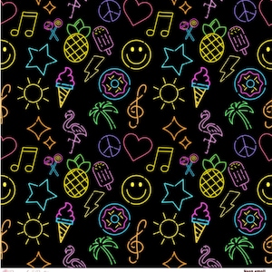 Vinyle néon à motifs emoji