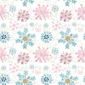Flocos de neve pastel 01 vinil estampado