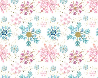 Pastel snowflakes 01 patterned vinyl