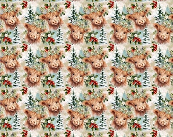 Snowy cows patterned vinyl