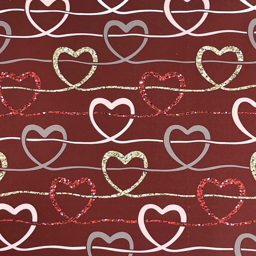 Looped Hearts Patterned Vinyl - Etsy