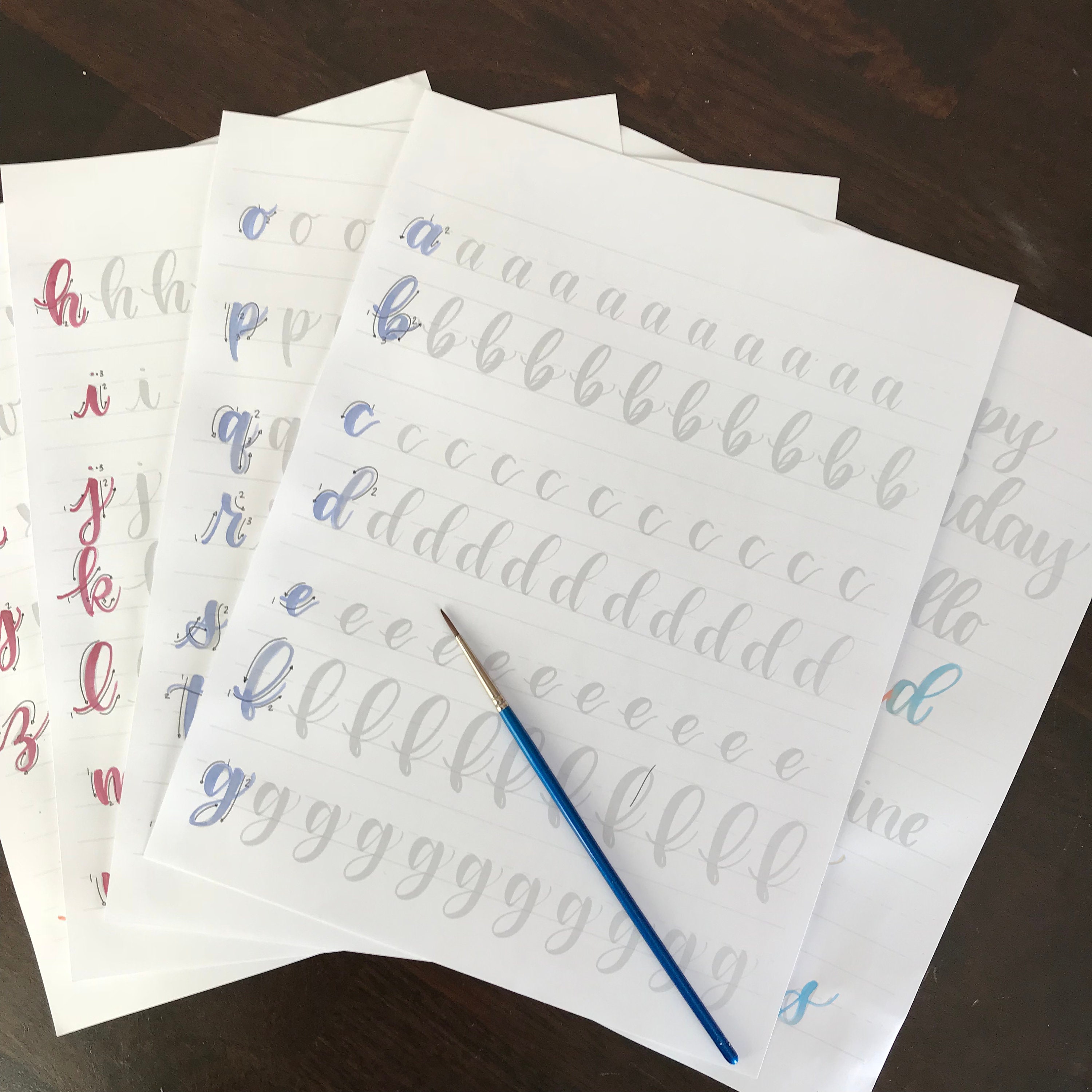 Lettering Practice Sheets - Etsy