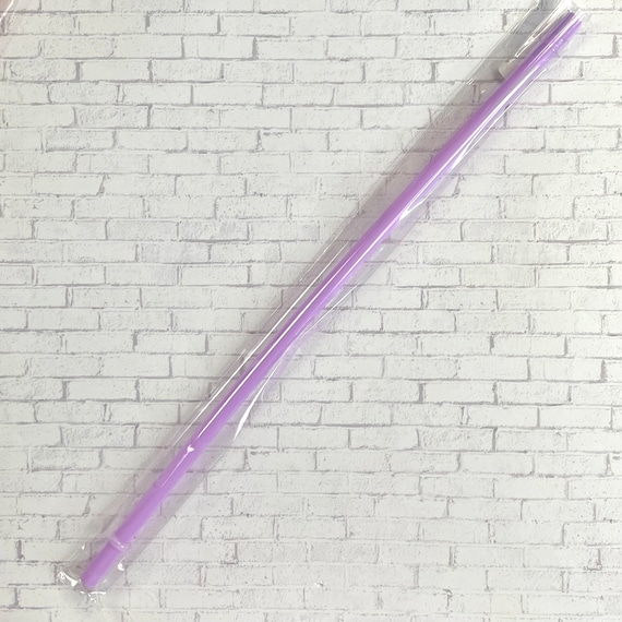 12 inch reusable lavender colored straw