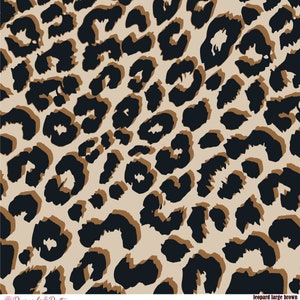 Vinilo estampado de leopardo marrón grande