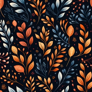 Golden leaves patterned vinyl
